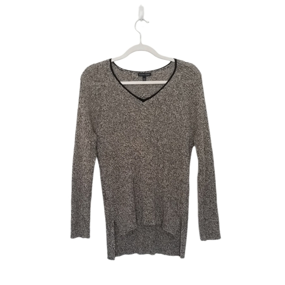 Eileen Fisher Womens Organic Cotton and Linen V-Neck Long Hi Low Sweater. - Picture 1 of 9